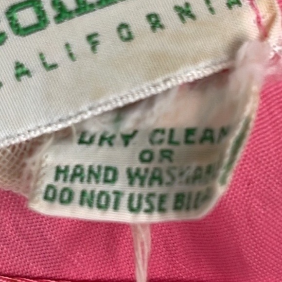 VINTAGE 70’s Alex Coleman California Top Pink Orange Green Blouse Size S/M - Picture 10 of 12